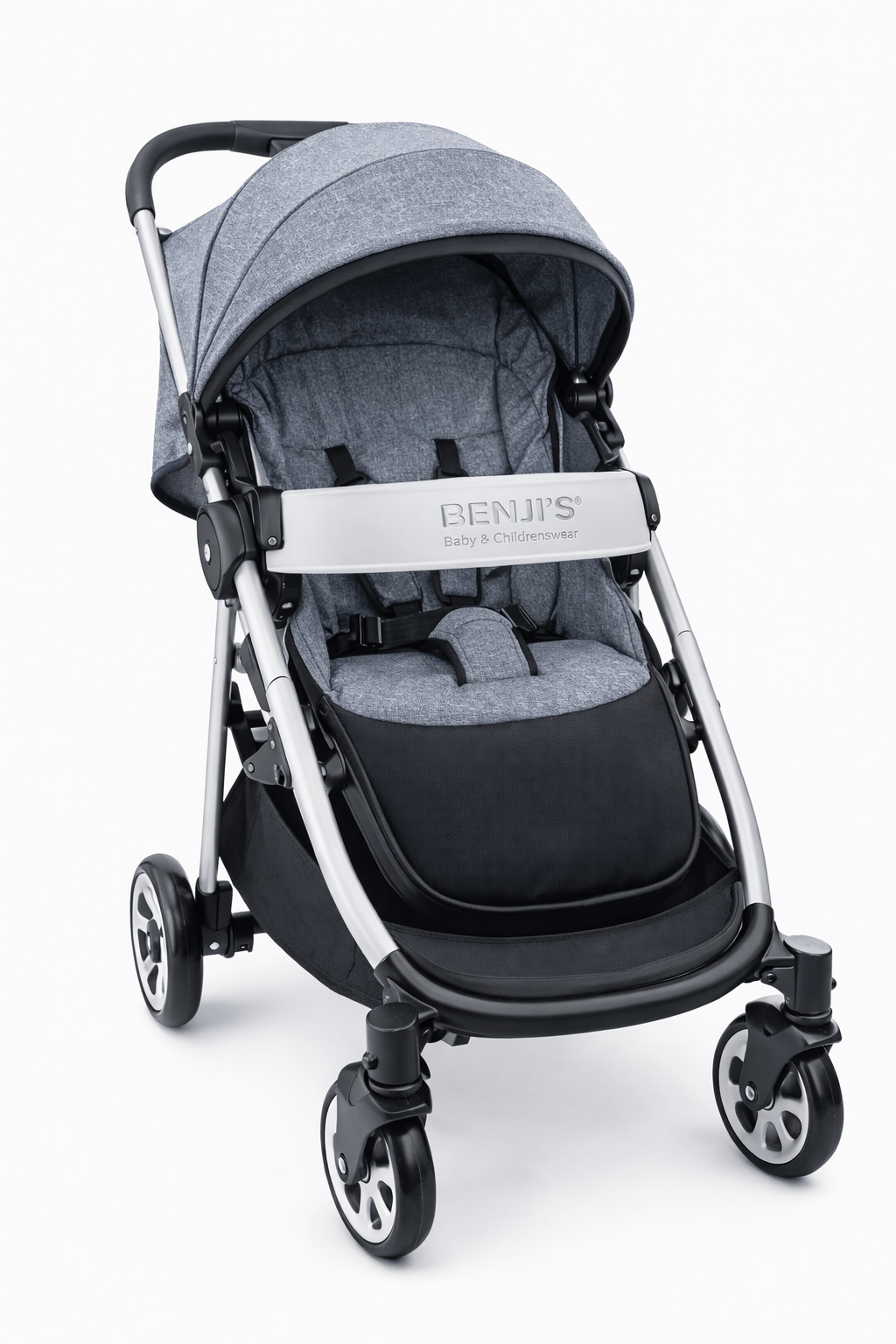 BENJI’S® Premium Baby Stroller – Lightweight Foldable Travel Pushchair with Engraved Logo