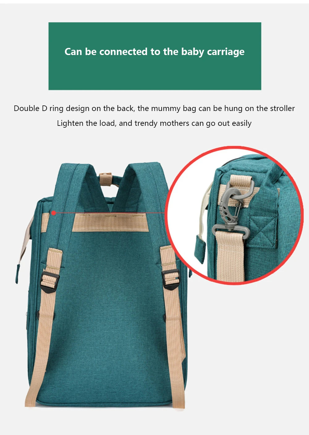 Folding Mommy Bag & Portable Baby Crib – Large-Capacity Lightweight Baby Backpack for Moms