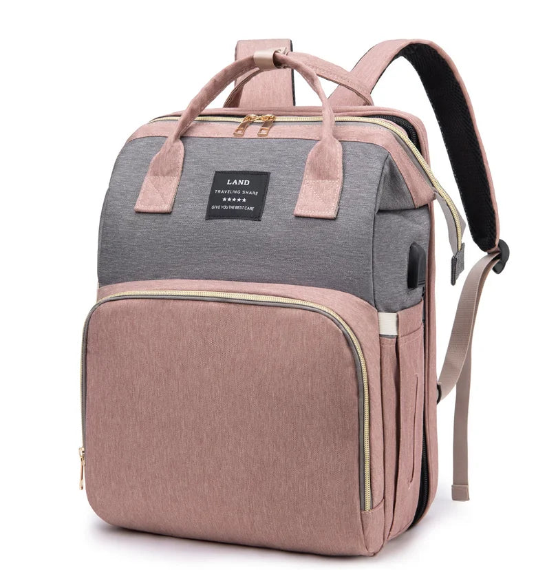 Folding Mommy Bag & Portable Baby Crib – Large-Capacity Lightweight Baby Backpack for Moms