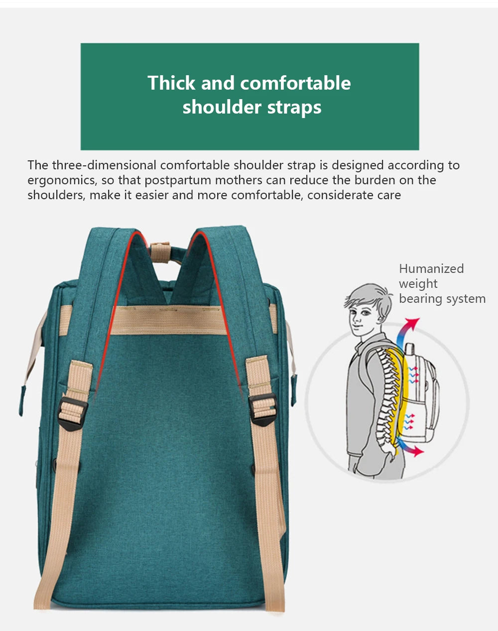 Folding Mommy Bag & Portable Baby Crib – Large-Capacity Lightweight Baby Backpack for Moms