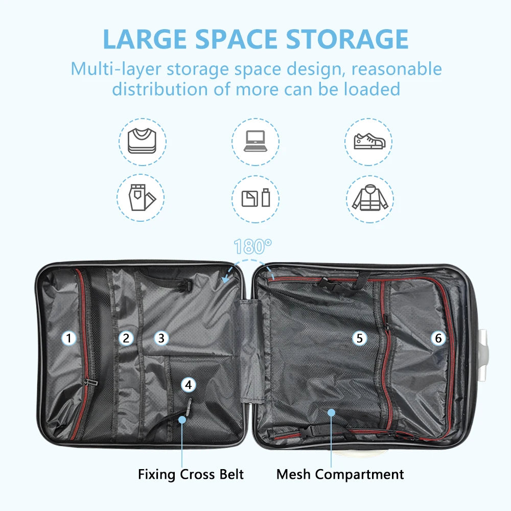 Kids Ride-On Suitcase with Wheels – Portable Carry-On Luggage with 360° Spinner Wheels