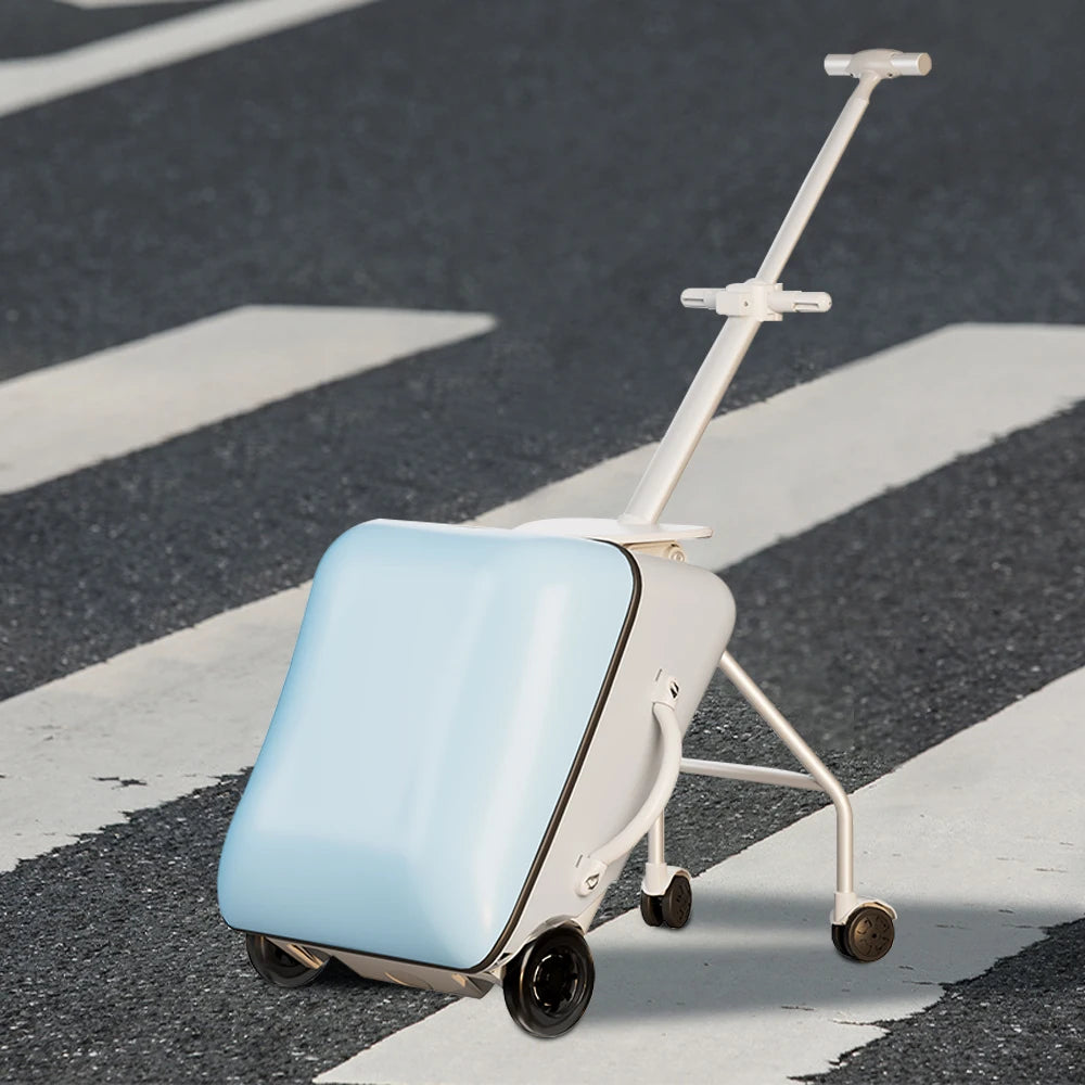 Kids Ride-On Suitcase with Wheels – Portable Carry-On Luggage with 360° Spinner Wheels
