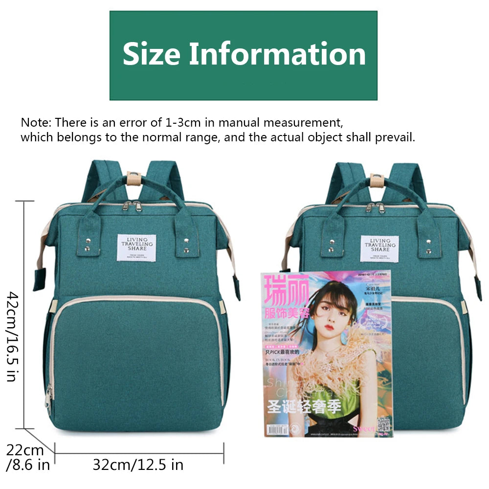Folding Mommy Bag & Portable Baby Crib – Large-Capacity Lightweight Baby Backpack for Moms