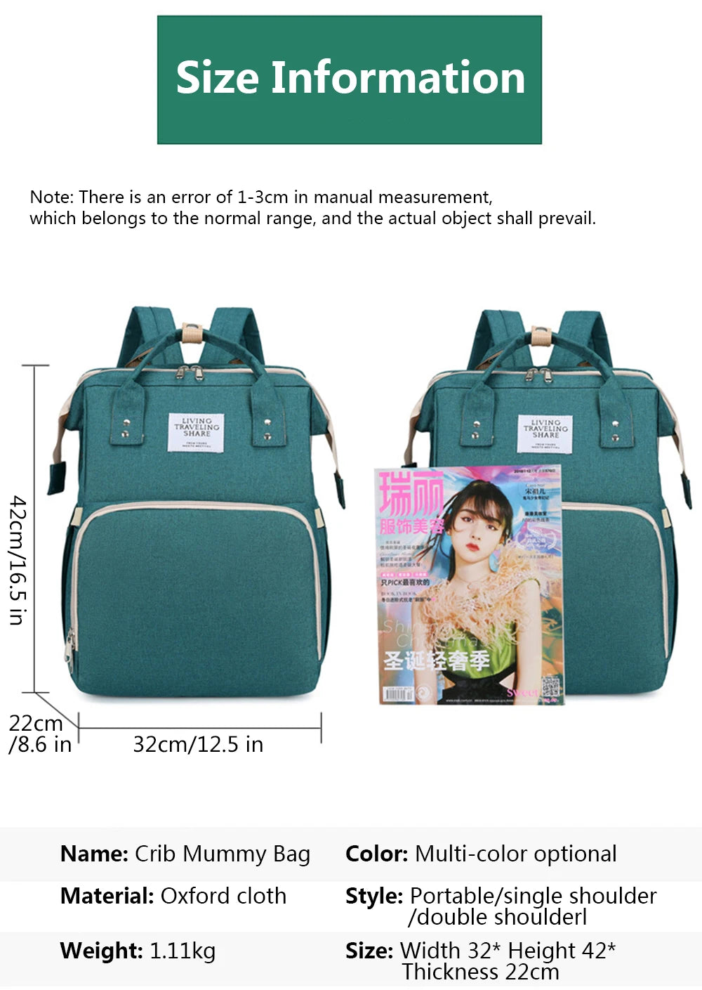 Folding Mommy Bag & Portable Baby Crib – Large-Capacity Lightweight Baby Backpack for Moms
