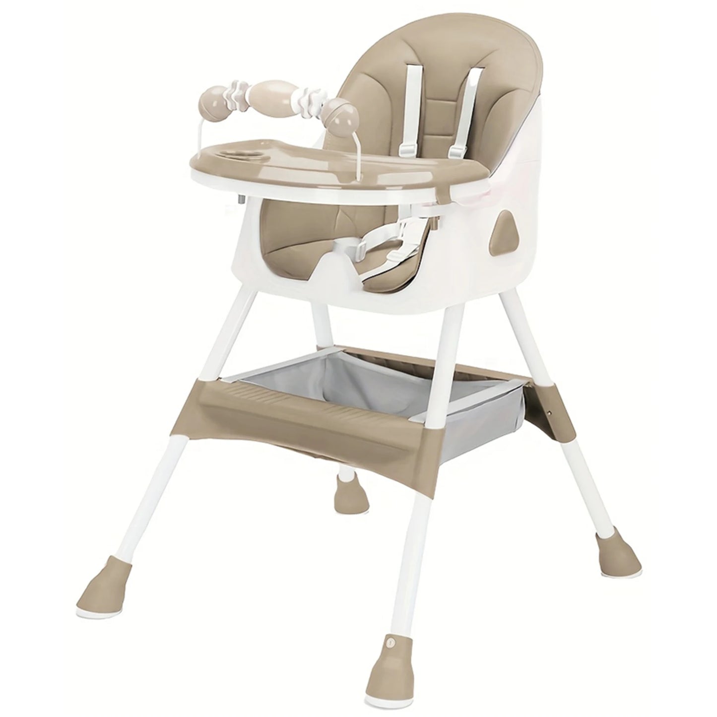 Foldable Baby High Chair with Anti-Slip Pad & Toy Rack – Easy Clean Feeding Chair 6+ Months
