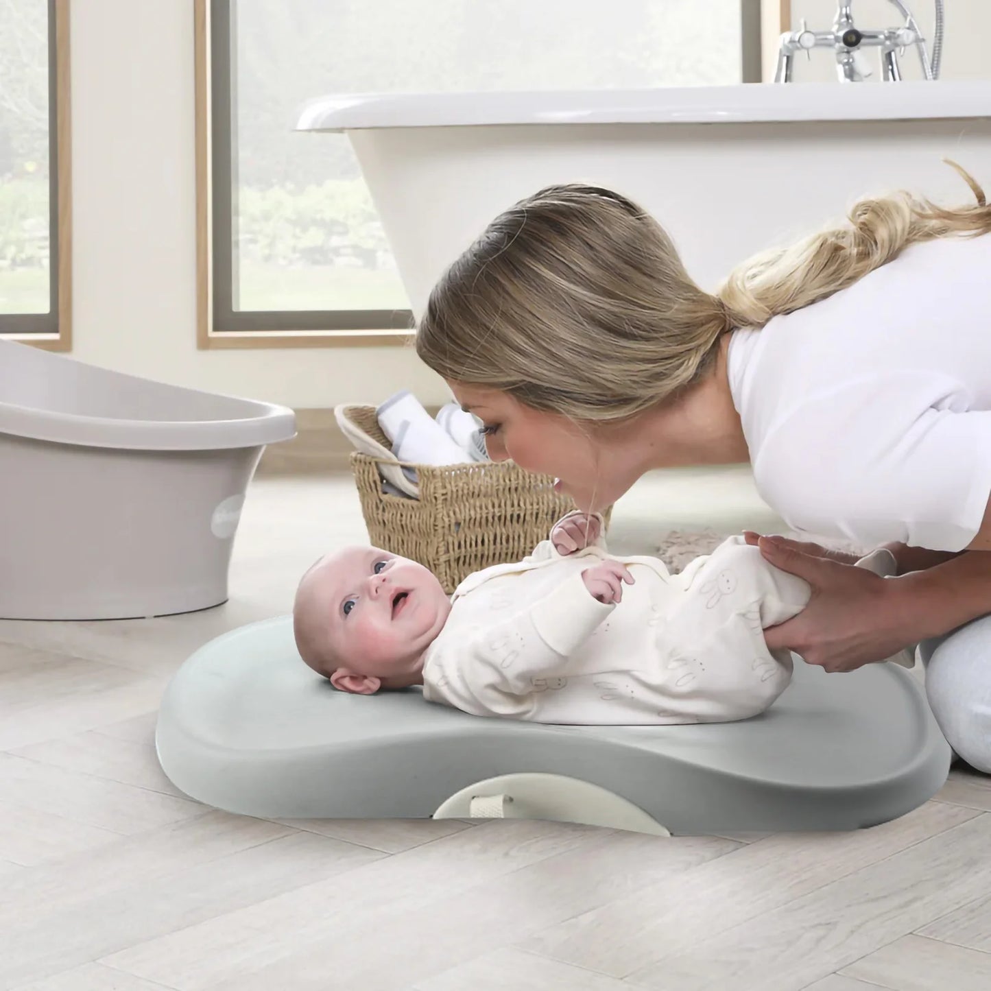 Baby Changing Pad – Contoured Non-Slip Wipe-Clean Nursery Mat for Changing Tables